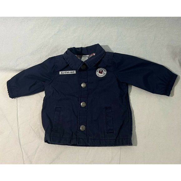 Carter's Kids Boys Jacket Navy Blue Buttons Long Sleeves Size 3M - Picture 1 of 5